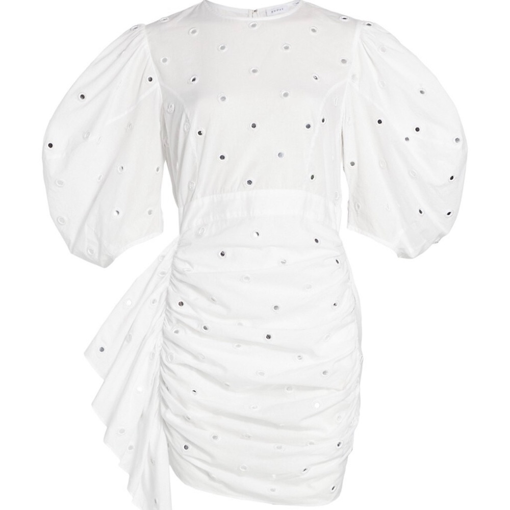Rhode Pia Cotton Eyelet Mini Dress Size S